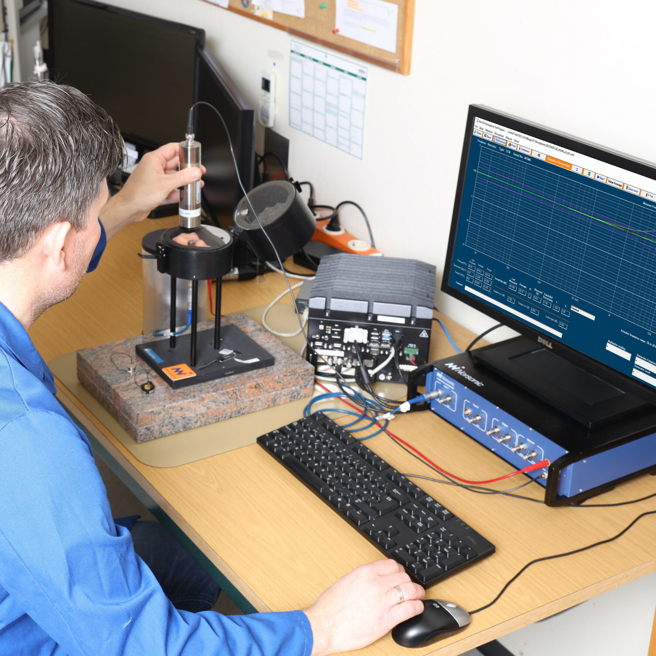 Norsonic Nor1525 calibration system in use