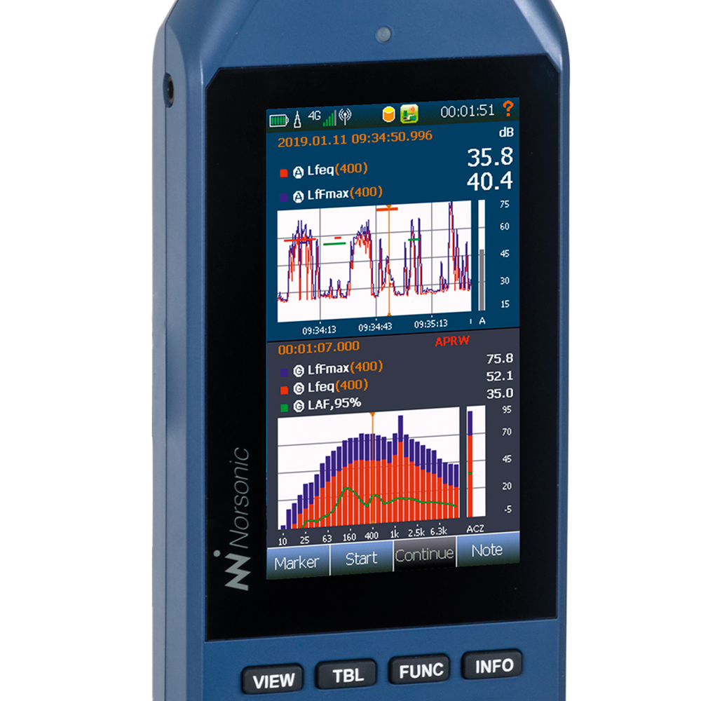 Norsonic Nor145 sound level meter for environmental monitoring